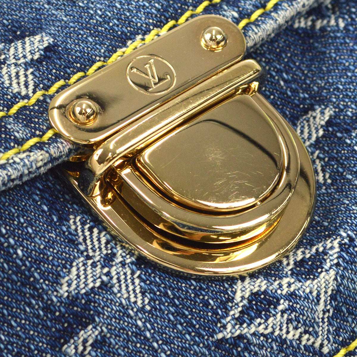 LOUIS VUITTON BUM BAG WAIST POUCH INDIGO MONOGRAM DENIM M95347
