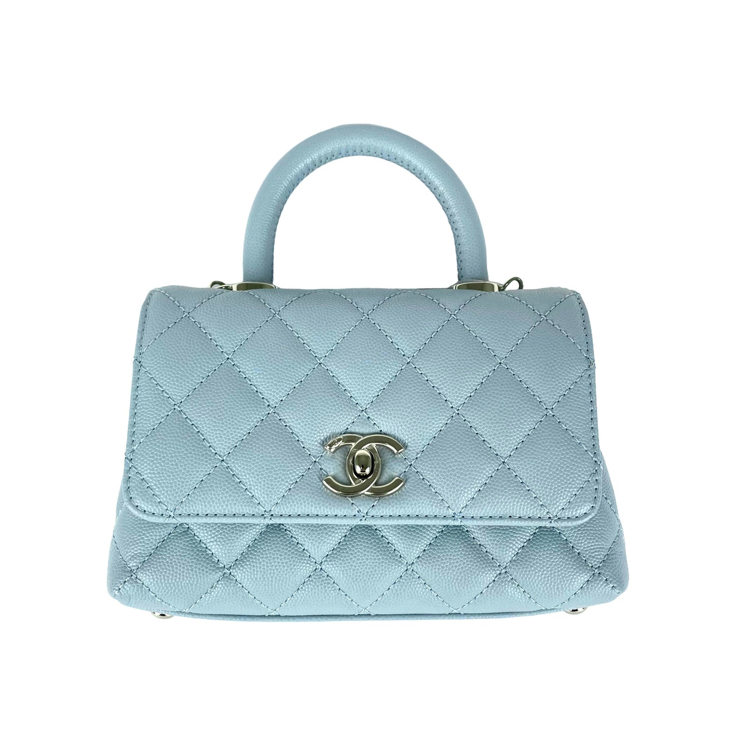 Chanel Mini Coco Handle Light Blue