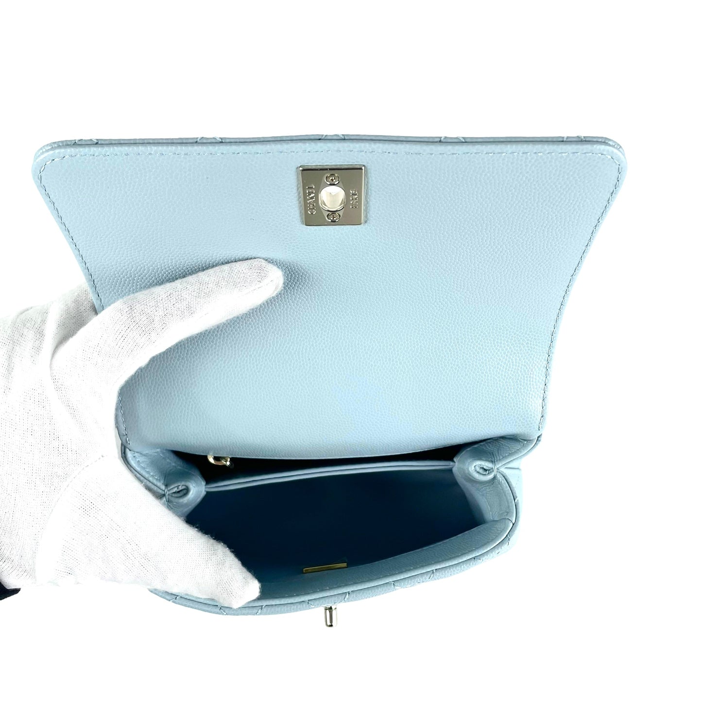 Chanel Mini Coco Handle Light Blue