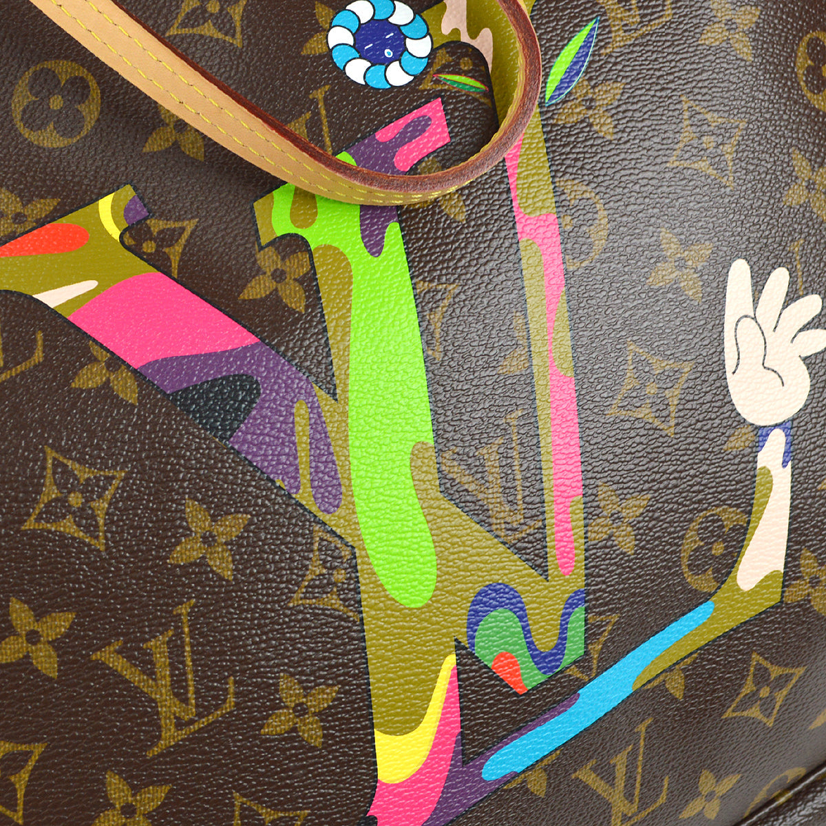 LOUIS VUITTON Neverfull GM Tote Handbag Takashi Murakami