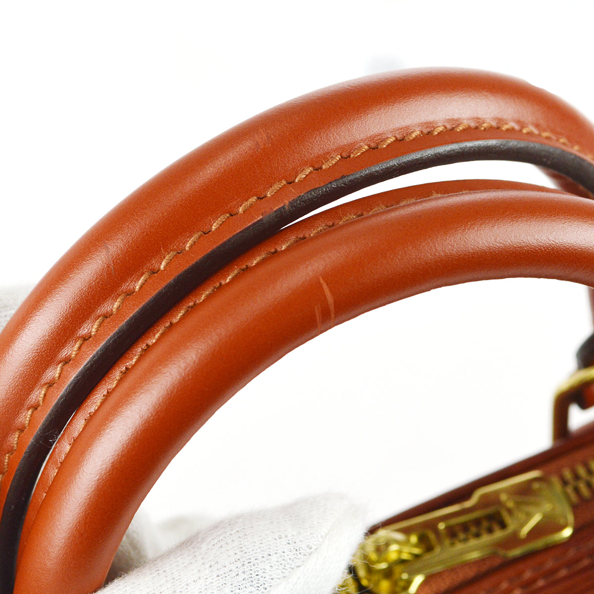 Louis Vuitton 1997 Alma Handbag Brown Epi M52143