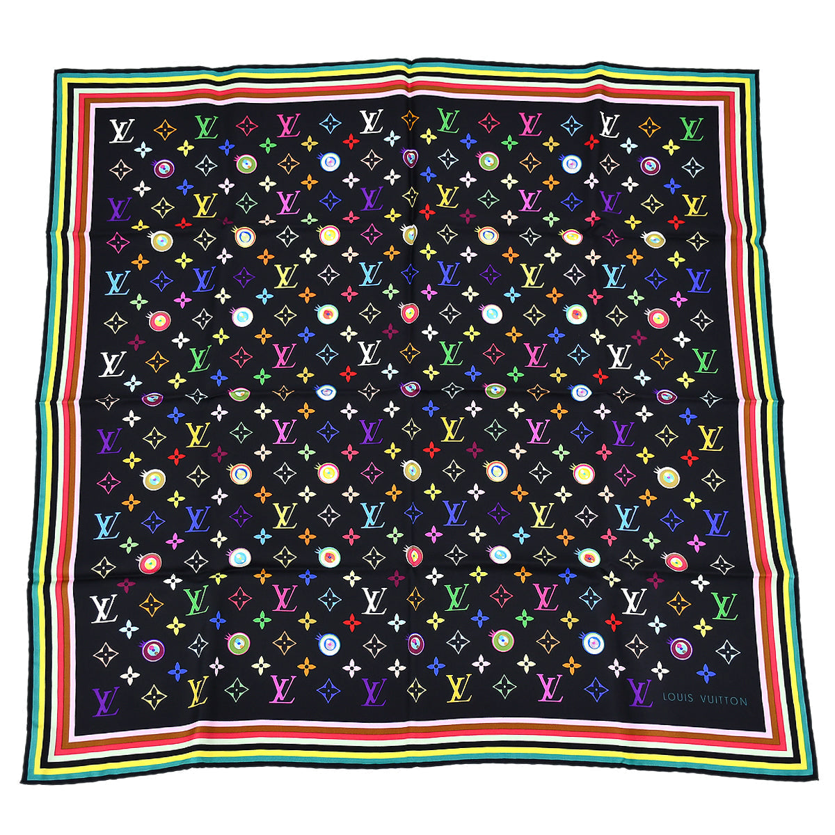 Louis Vuitton 2000s Eye Love Monogram Scarf 70 M71916
