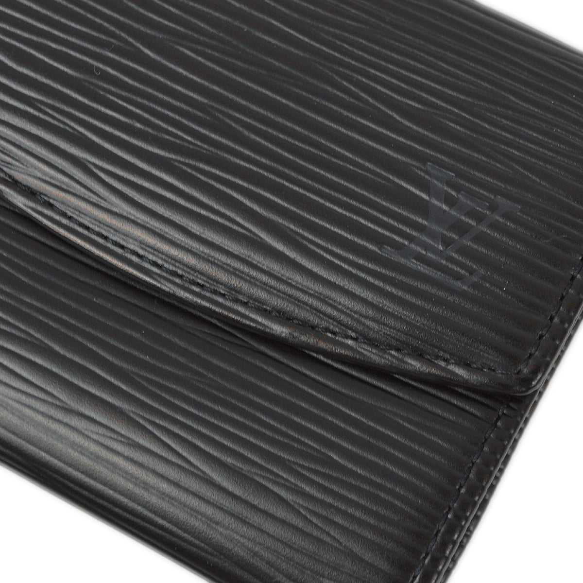 Louis Vuitton 1998 Black Epi Porte Monnaie Simple Coin Purse Wallet M63412