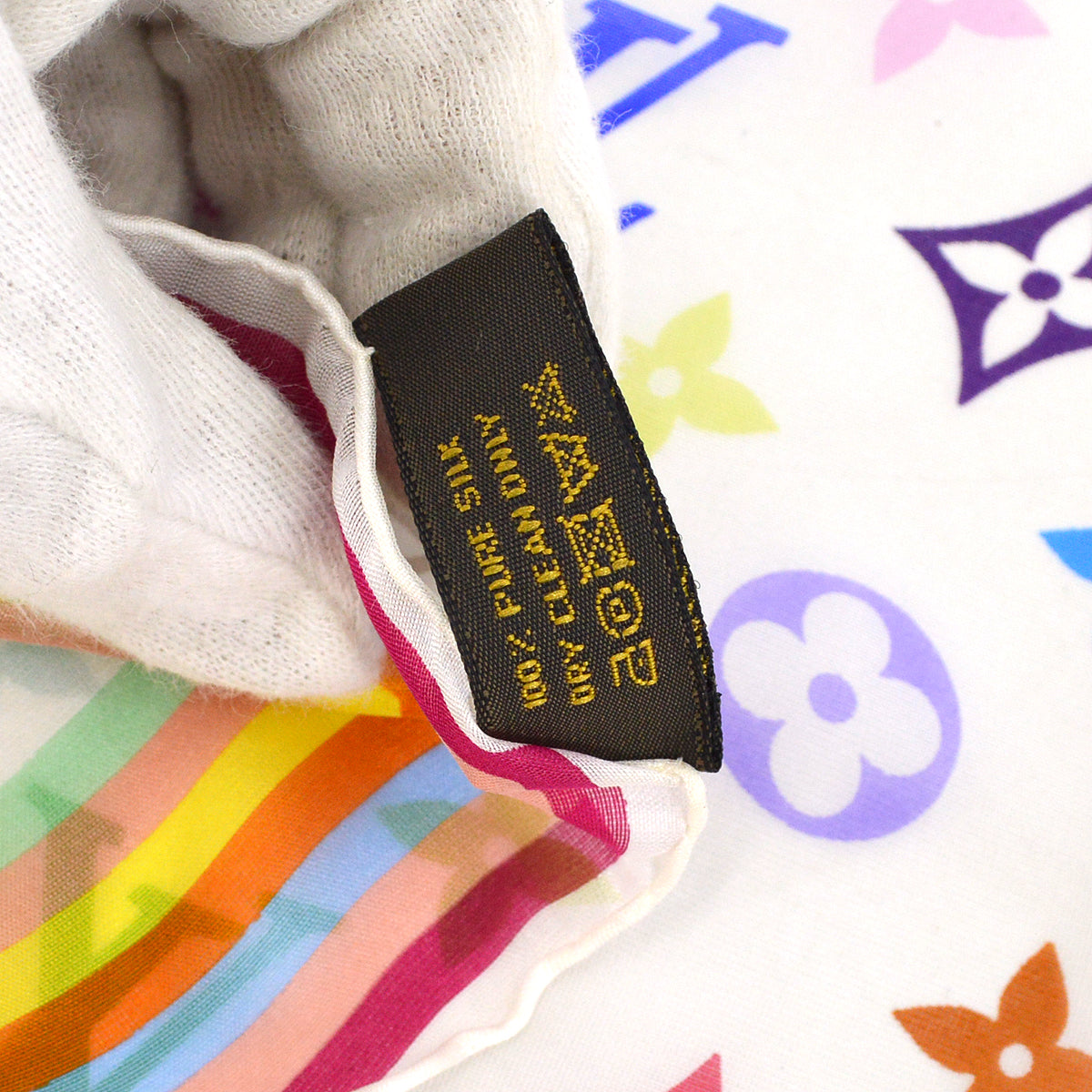 Louis Vuitton Monogram Multicolor Scarf M71913 Small Good