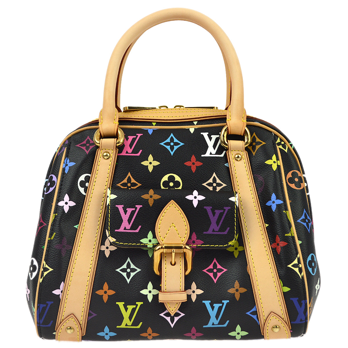 Louis Vuitton Black Monogram Multicolor Priscilla Handbag M40097