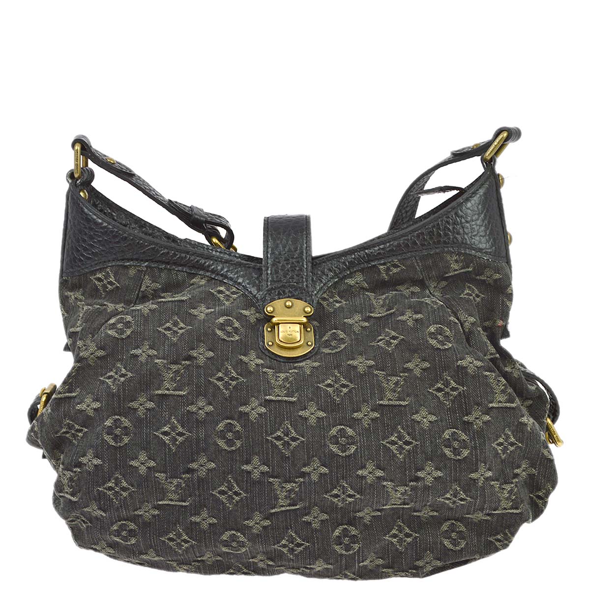 Louis Vuitton Black Monogram Denim XS Shoulder Bag M95608