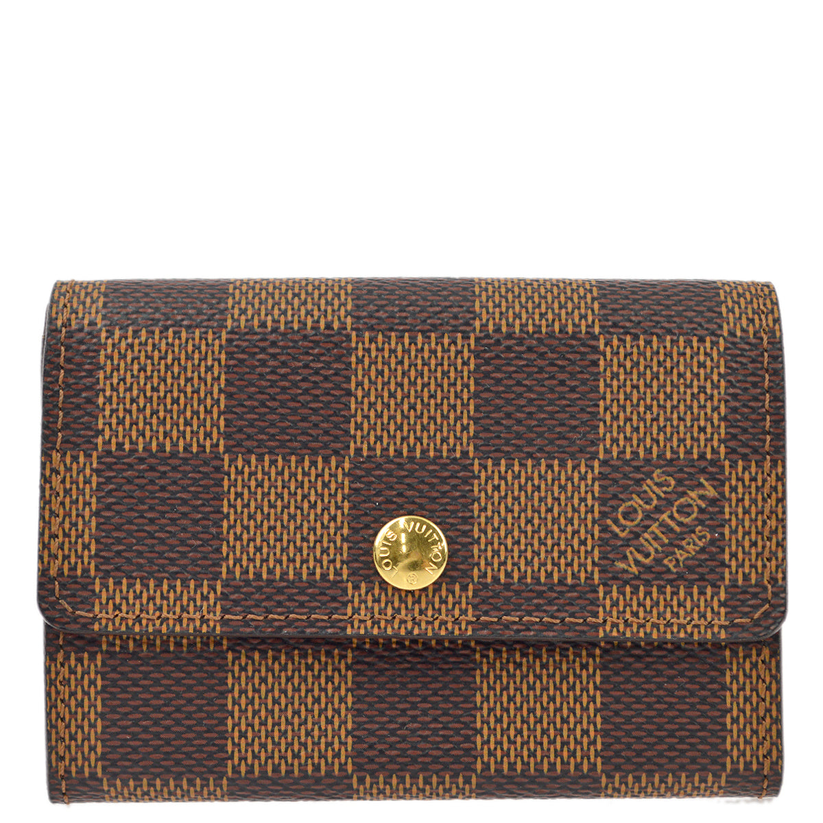 Louis Vuitton Damier Porte Monnaie Plat Coin Case Wallet N61930