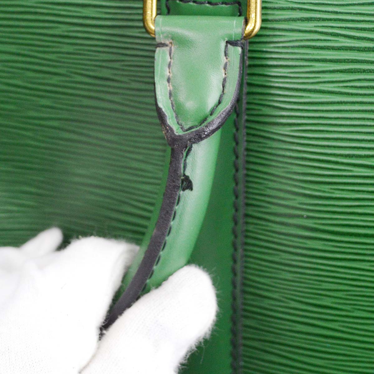 Louis Vuitton Green Epi Keepall 45 Travel Duffle Handbag M42974