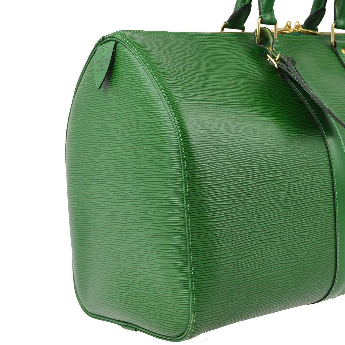 Louis Vuitton 1996 Green Epi Keepall 45 Travel Duffle Handbag M42974