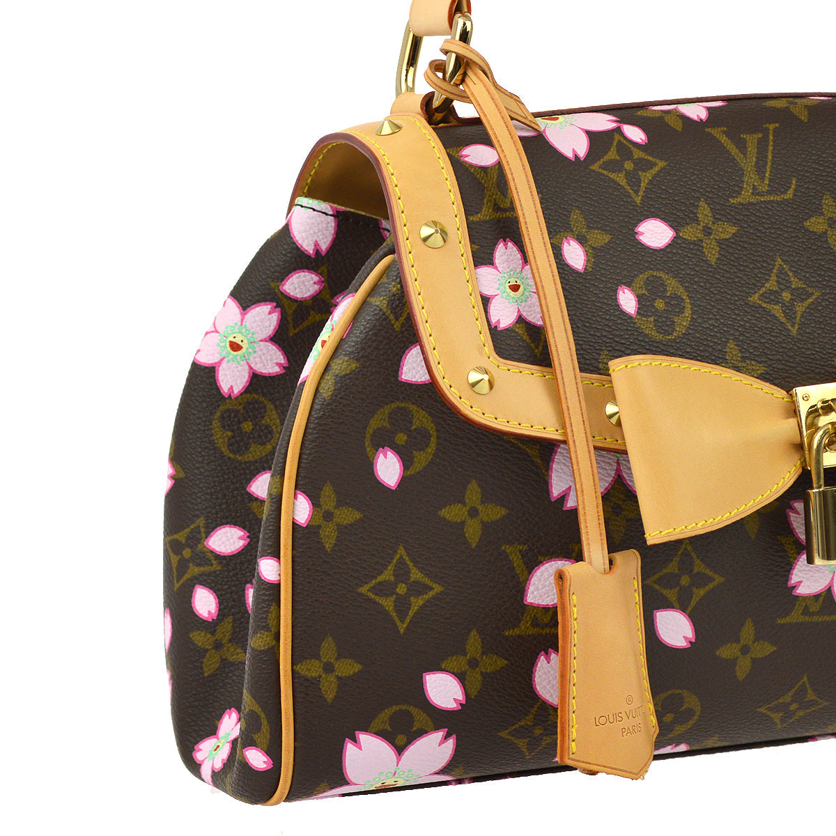 Louis Vuitton 2003 Monogram Cherry Blossom Sac Retro PM Handbag M92012