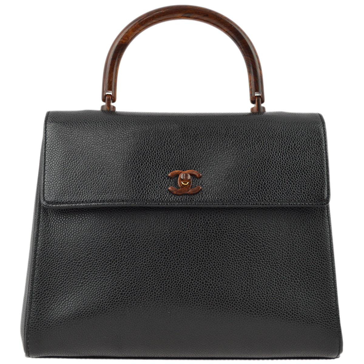 Chanel Black Caviar Kelly Handbag