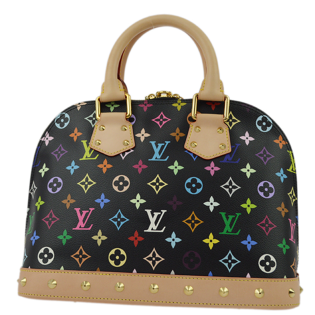 Louis Vuitton 2011 Black Monogram Multicolor Alma PM Handbag M40444