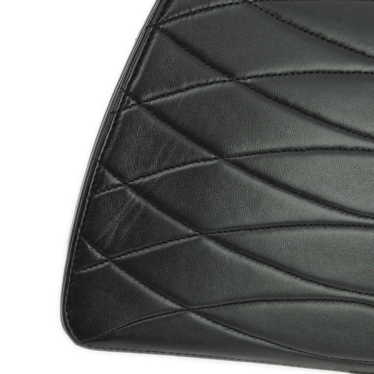 Chanel Black Lambskin Single Flap Shoulder Bag