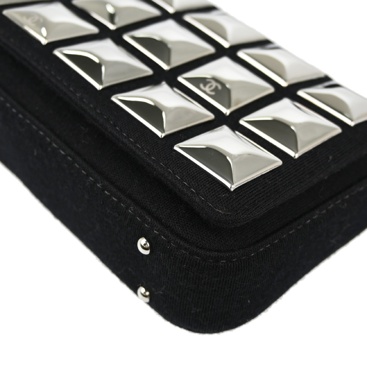 Chanel Black Cotton Ice Cube Shoulder Bag