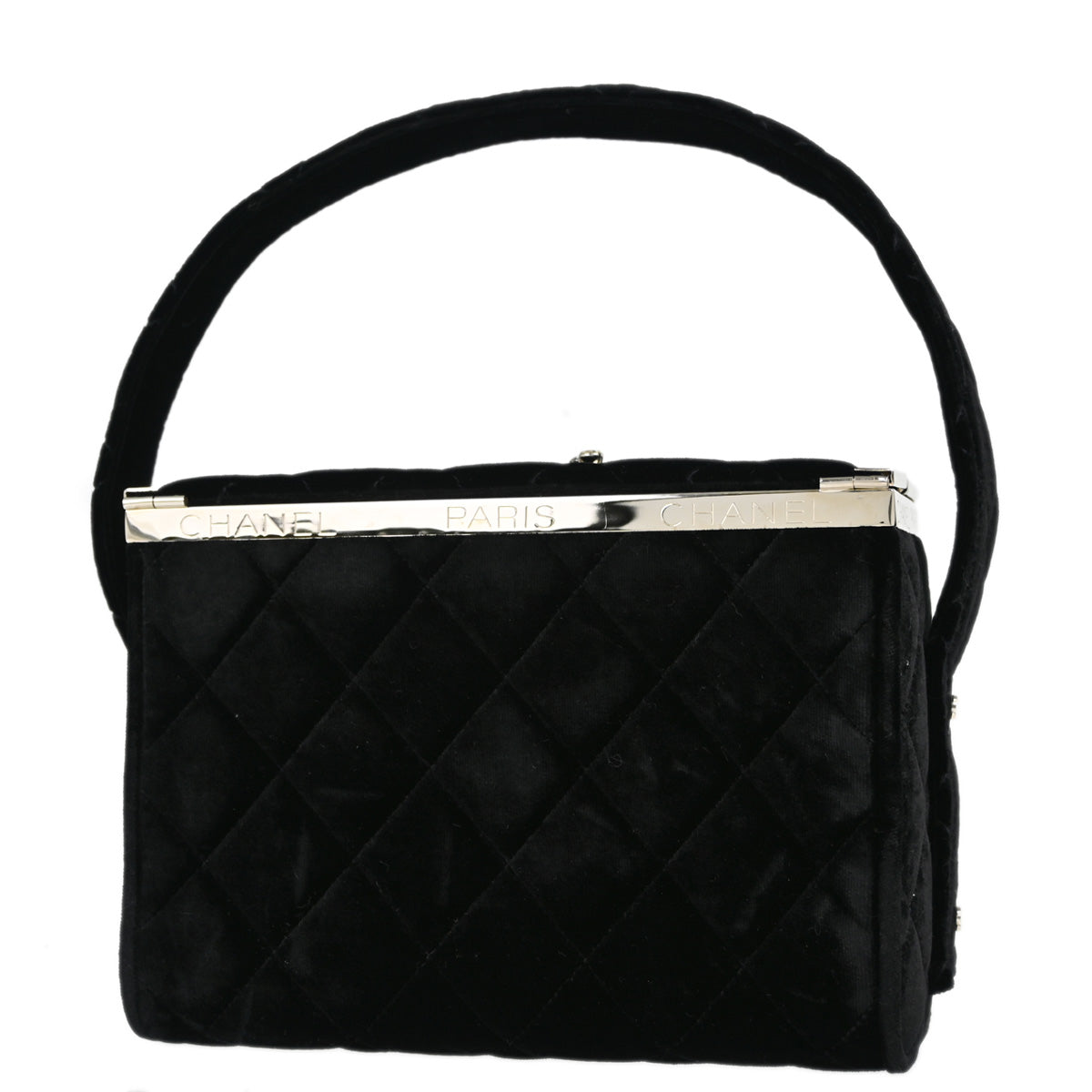 Chanel Black Velvet Handbag