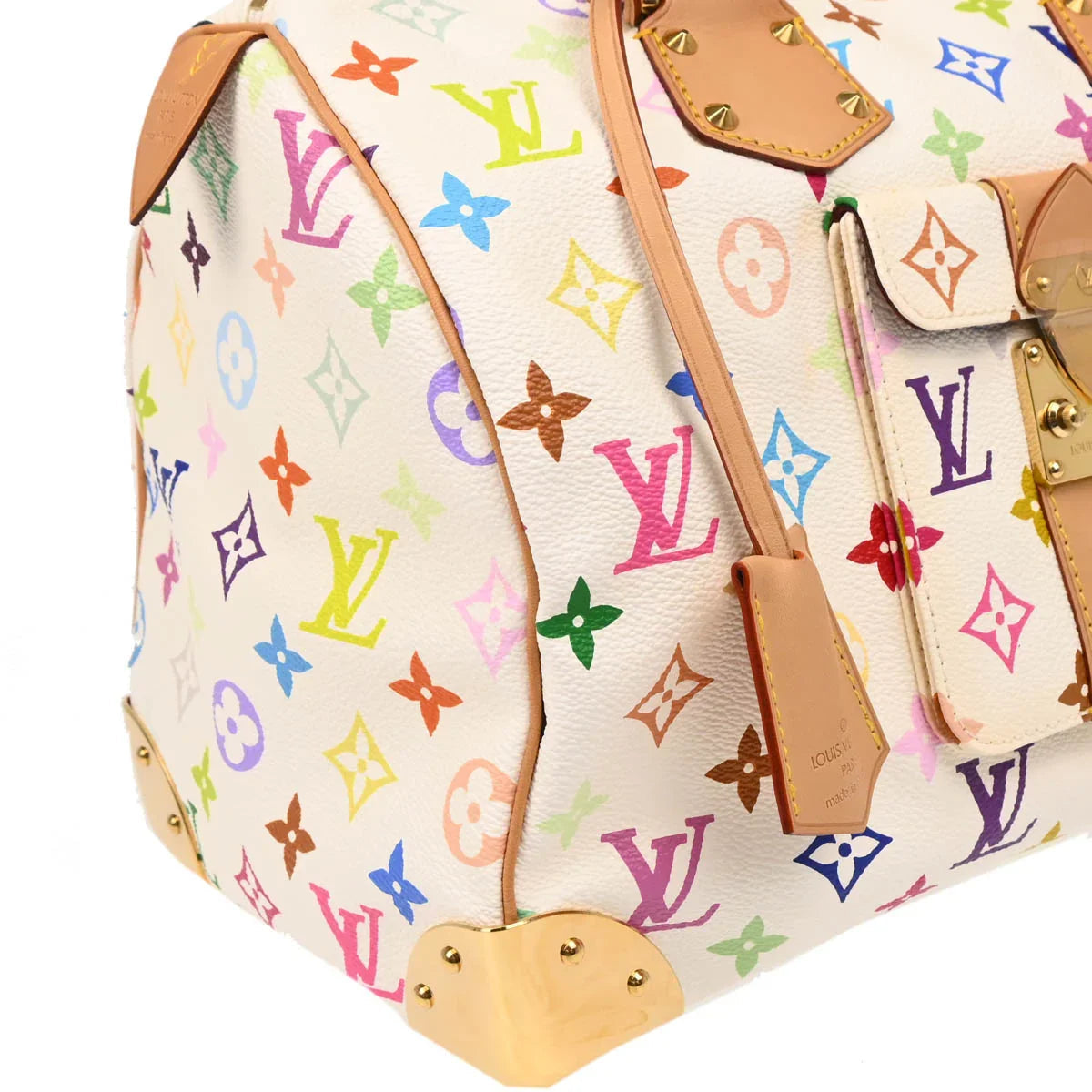 Louis Vuitton 2003 White Monogram Multicolor 30 Handbag M92643