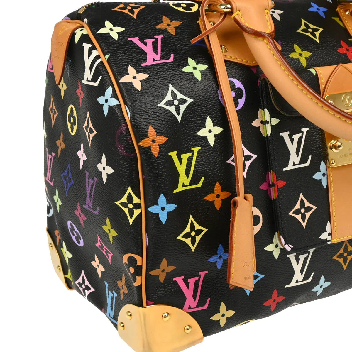 Louis Vuitton 2003 Black Monogram Multicolor 30 Handbag M92642