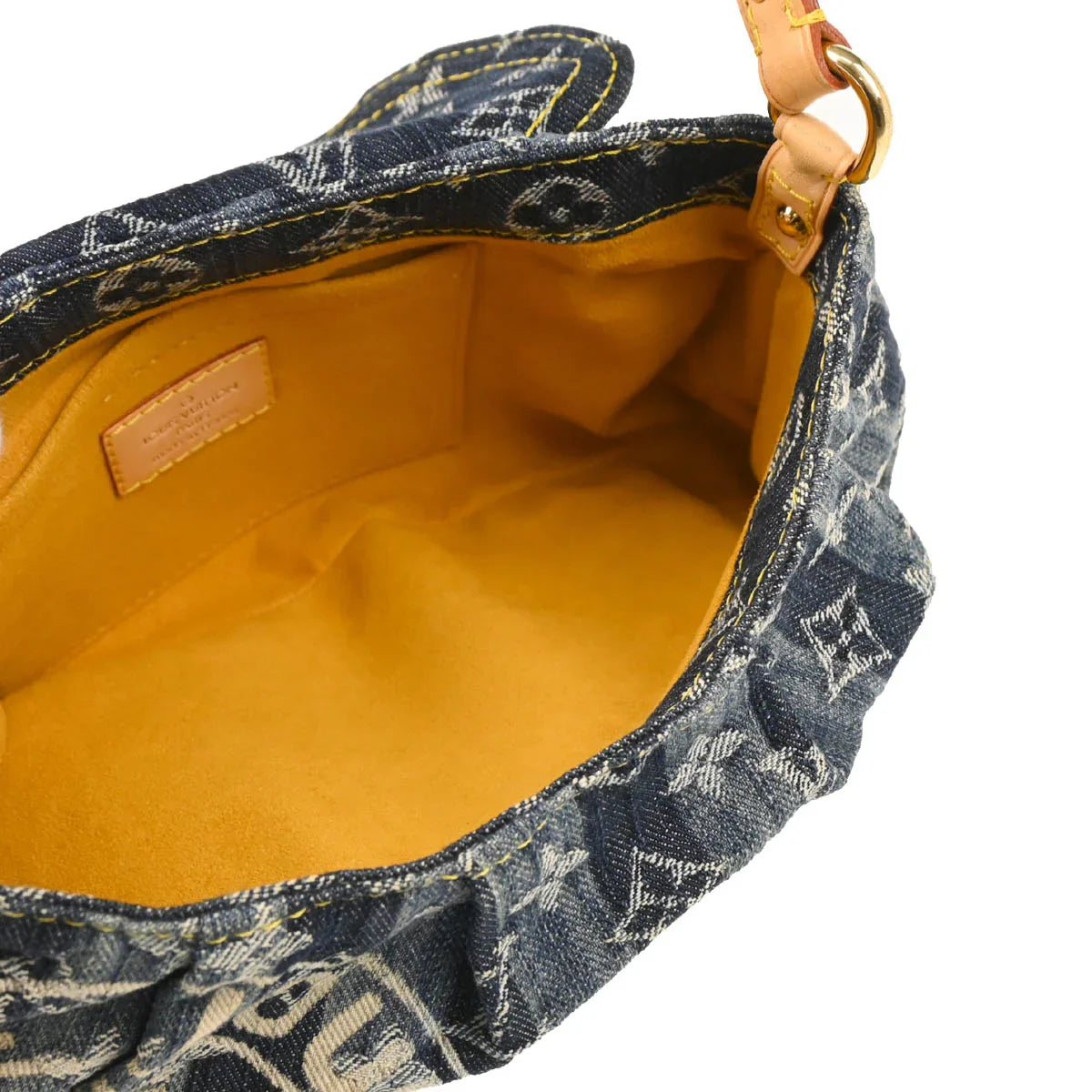 Louis Vuitton 2006 Blue Monogram Denim Mini Pleaty Raye Handbag M95333