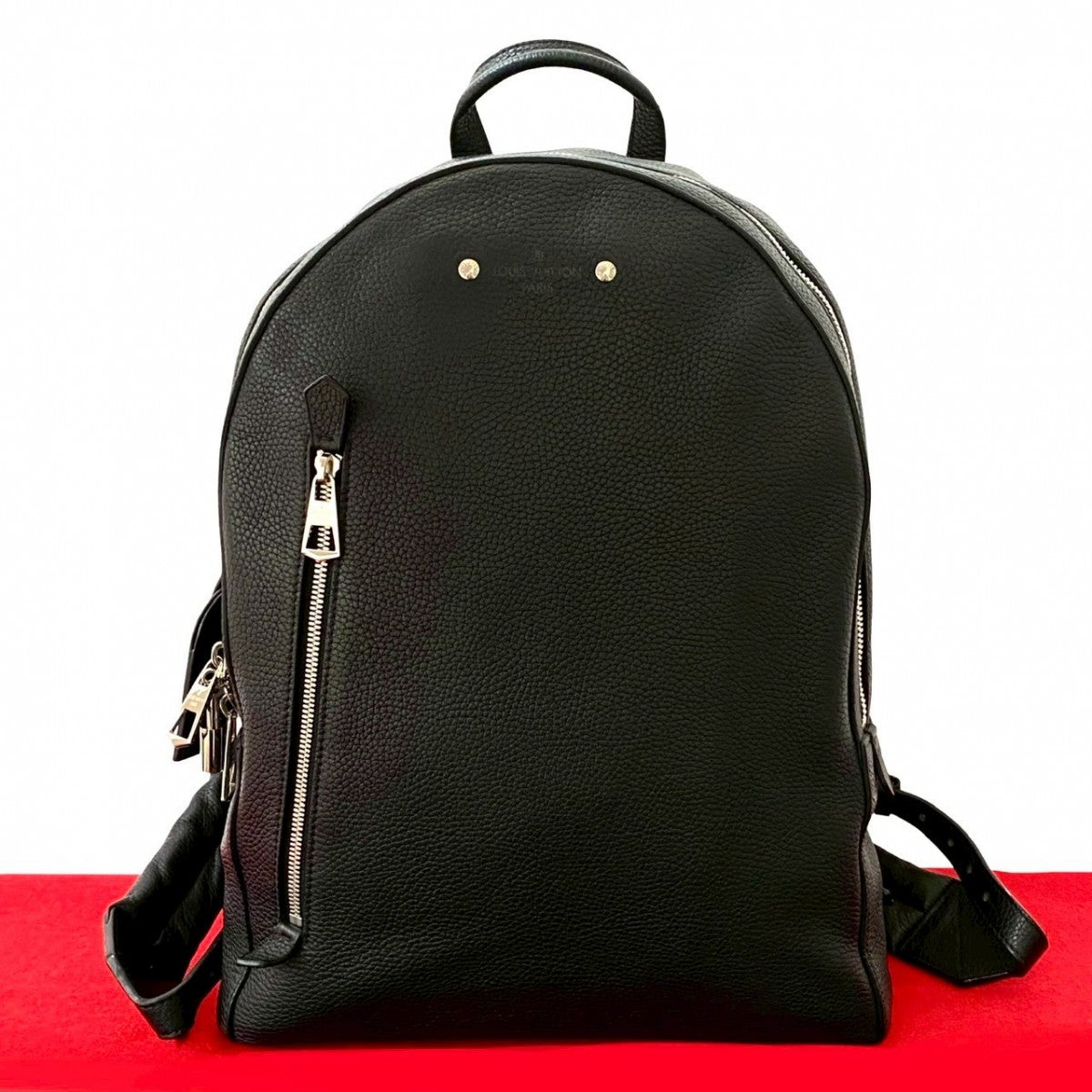 LOUIS VUITTON Backpack M42687 Taurillon Clemence Leather black Day pack Armando mens