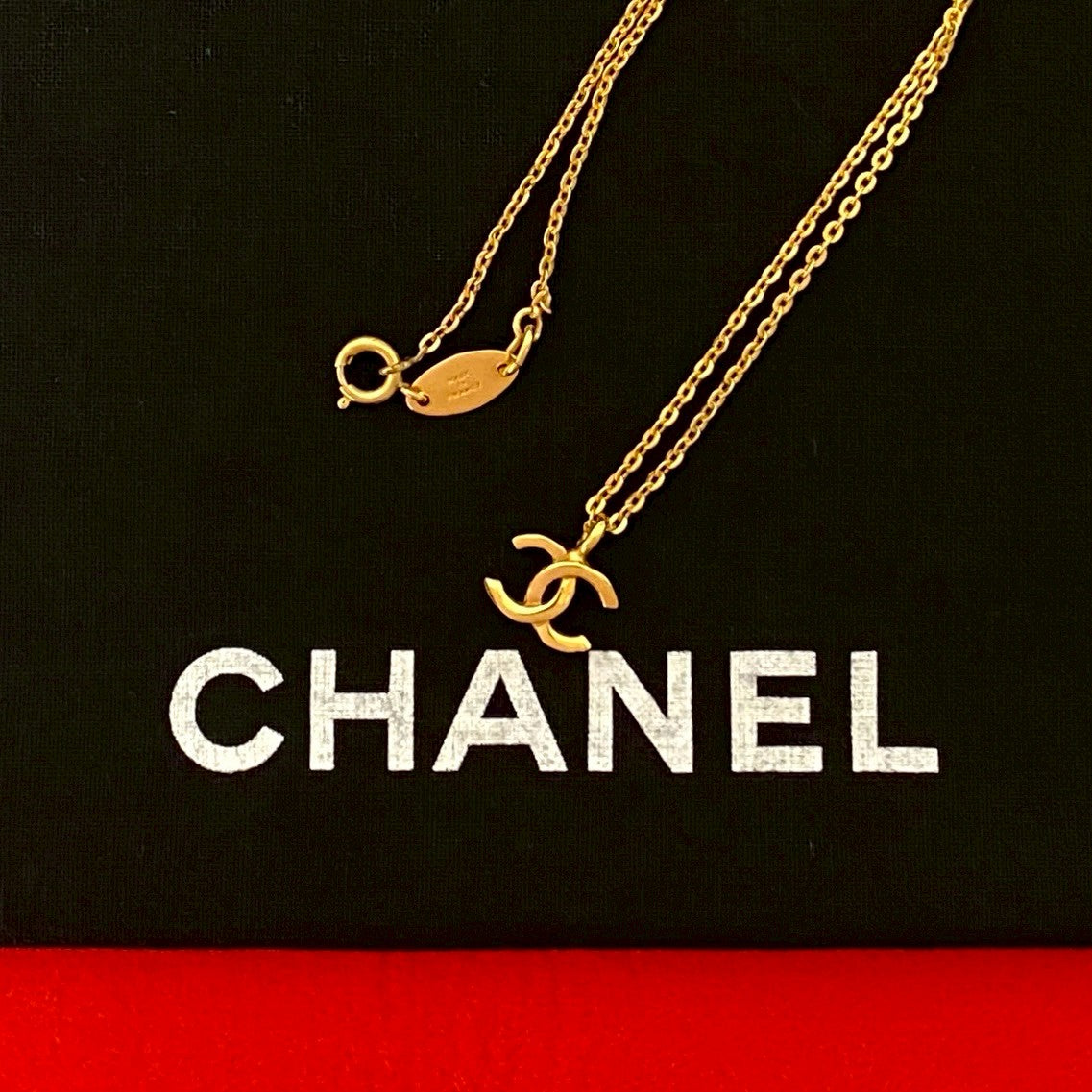 CHANEL Necklace Gold Plated gold COCO Mark Women