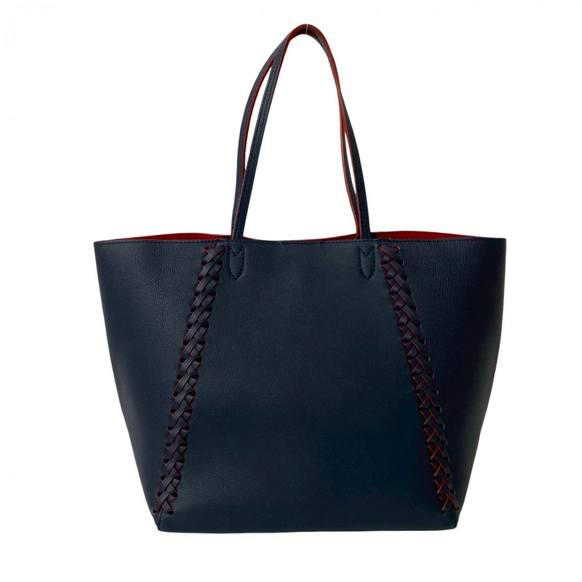 LOUIS VUITTON Tote Bag leather Navy Rock Me Hippo