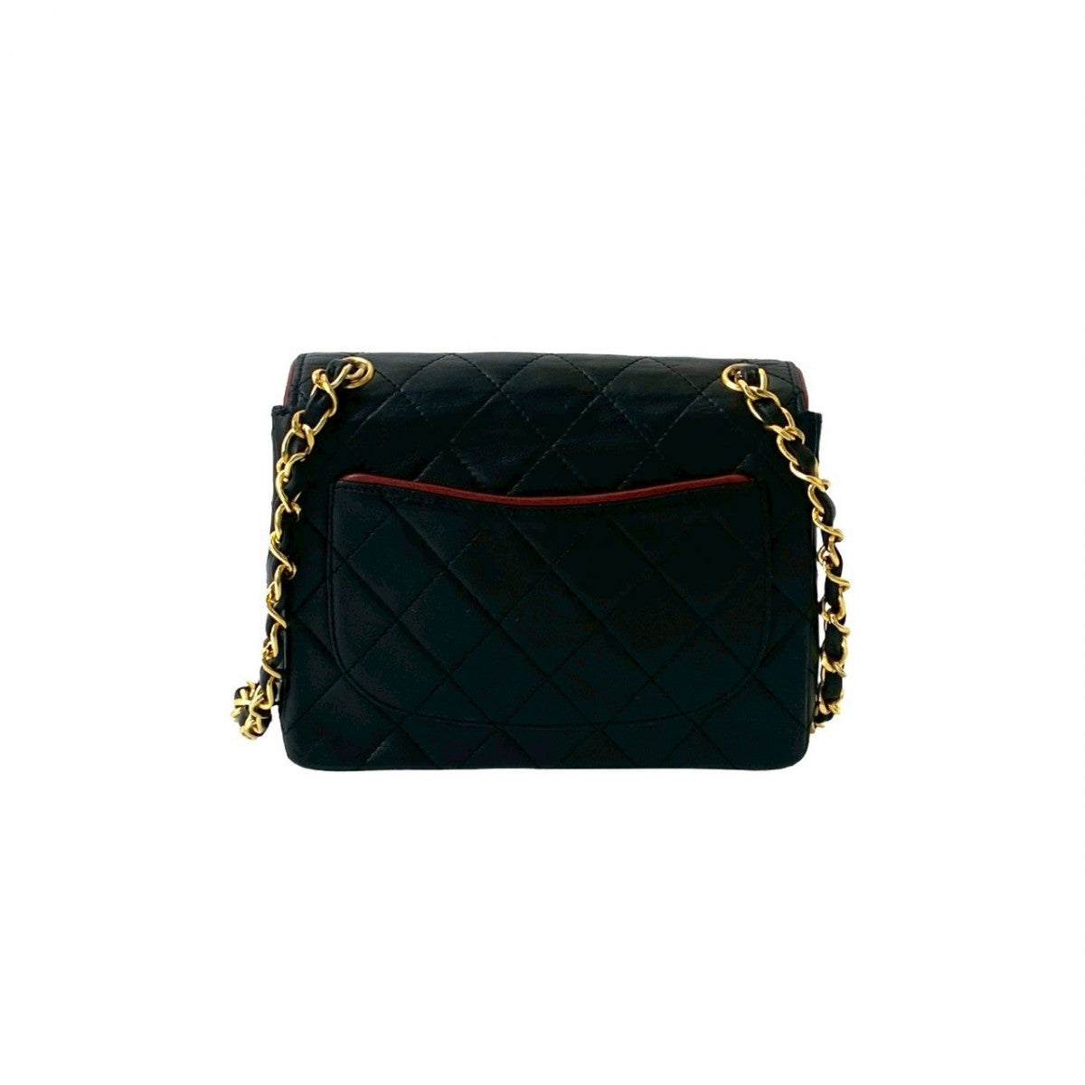 CHANEL Shoulder Bag lambskin black Matrasse