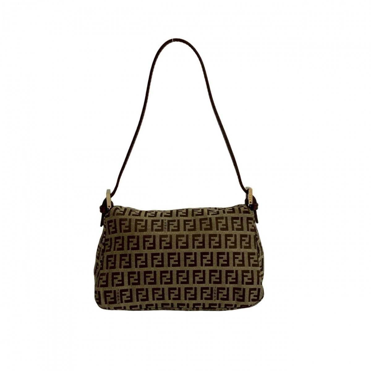 FENDI Handbag canvas Brown Mamma Bucket