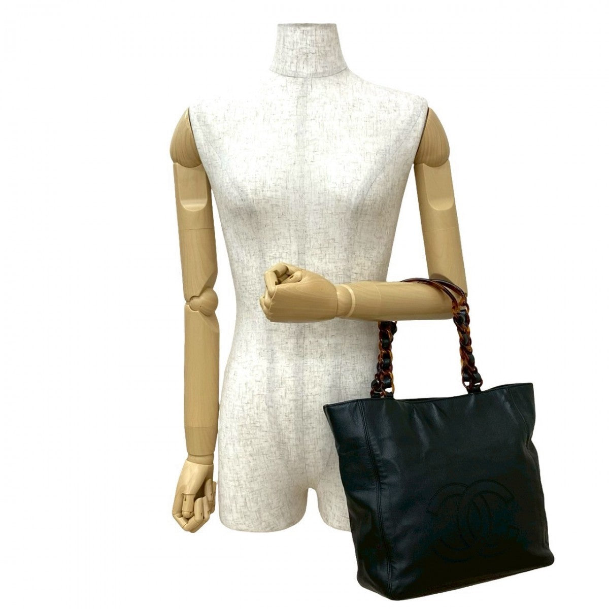 CHANEL Handbag Matt caviar skin black