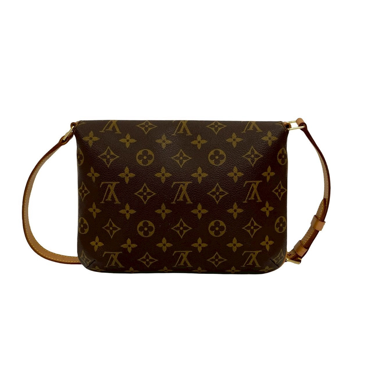LOUIS VUITTON Shoulder Bag leather Brown Monogram Musette tango