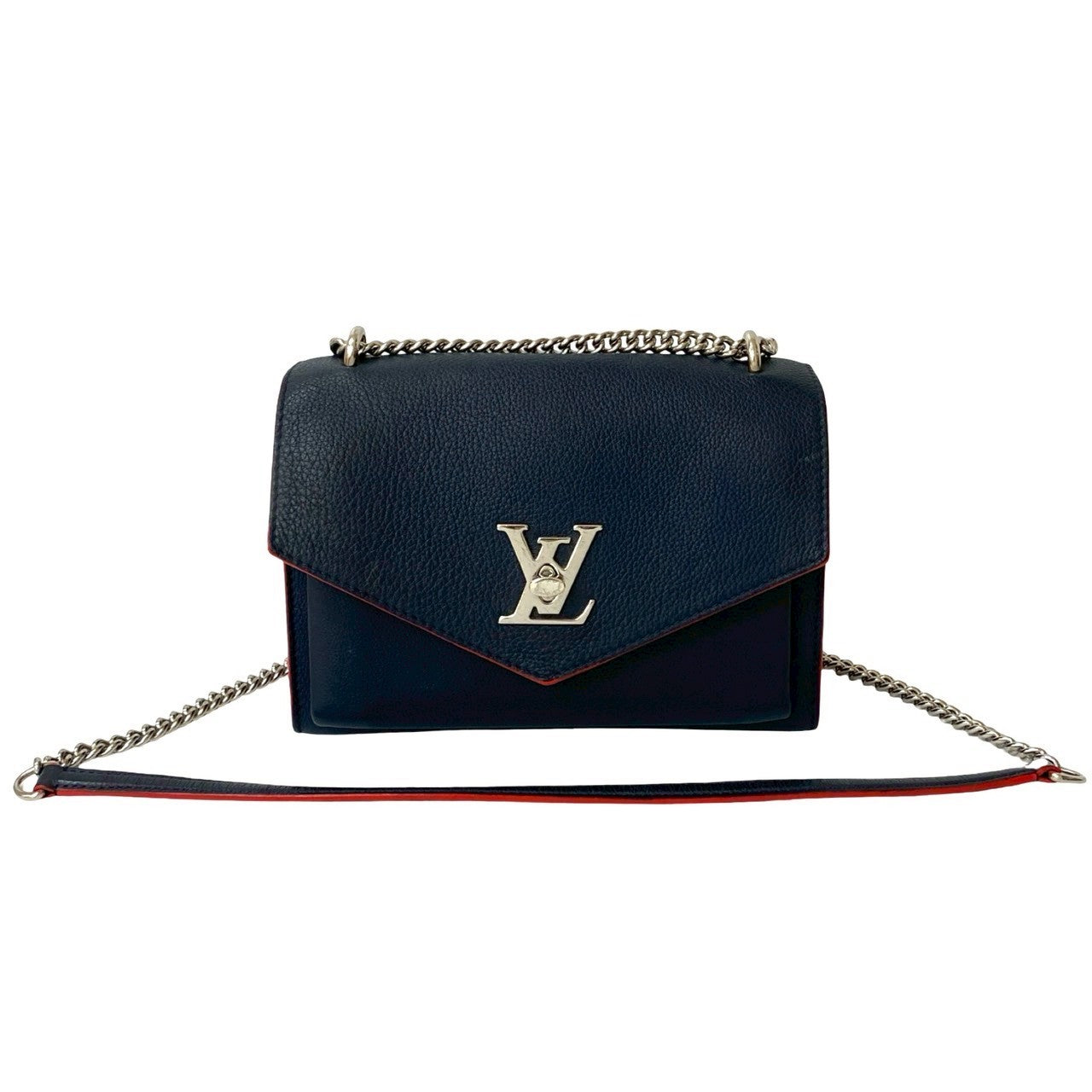 LOUIS VUITTON Shoulder Bag leather Navy マイロックミー BB