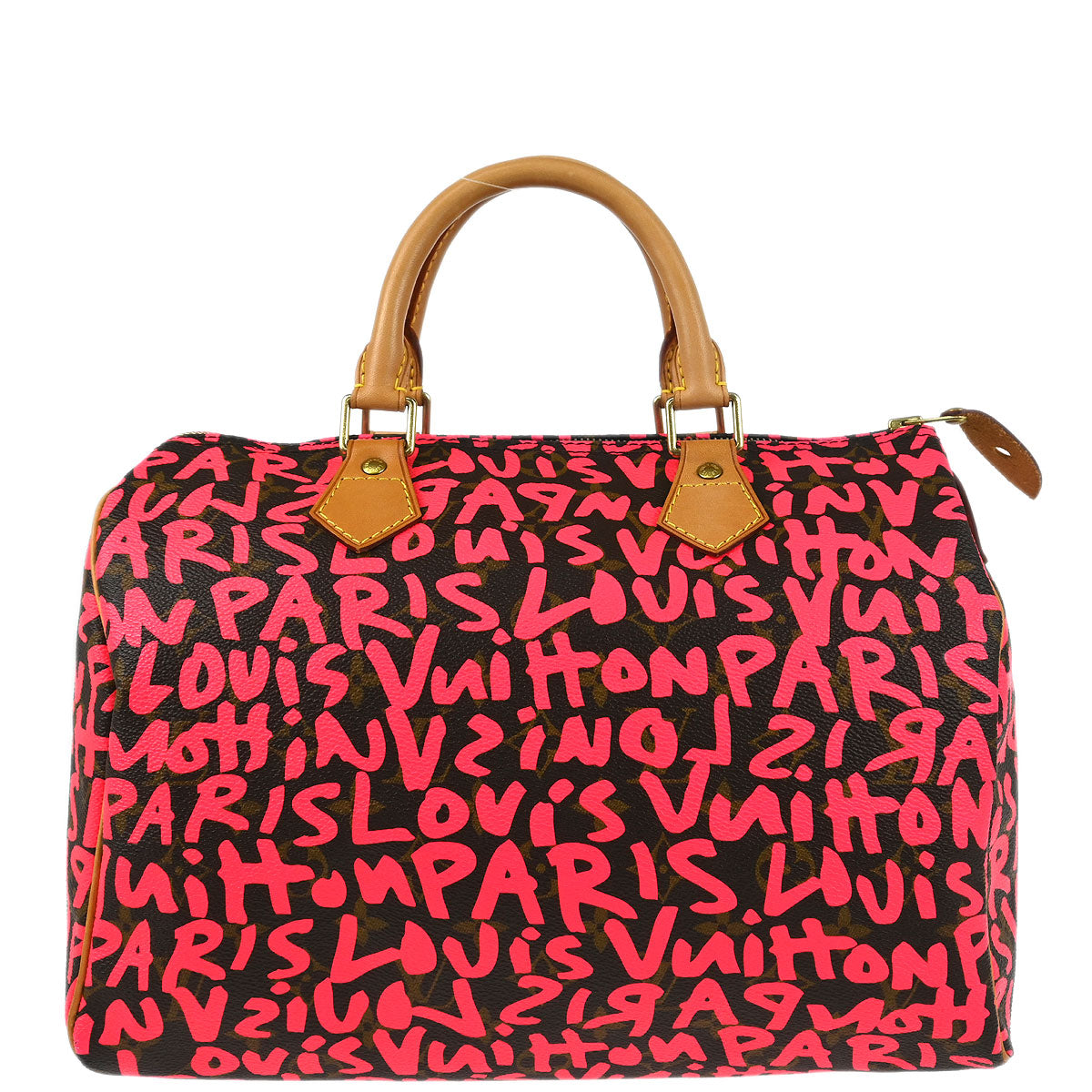 Louis Vuitton 2009 Pink Monogram Graffiti 30 Handbag M93704