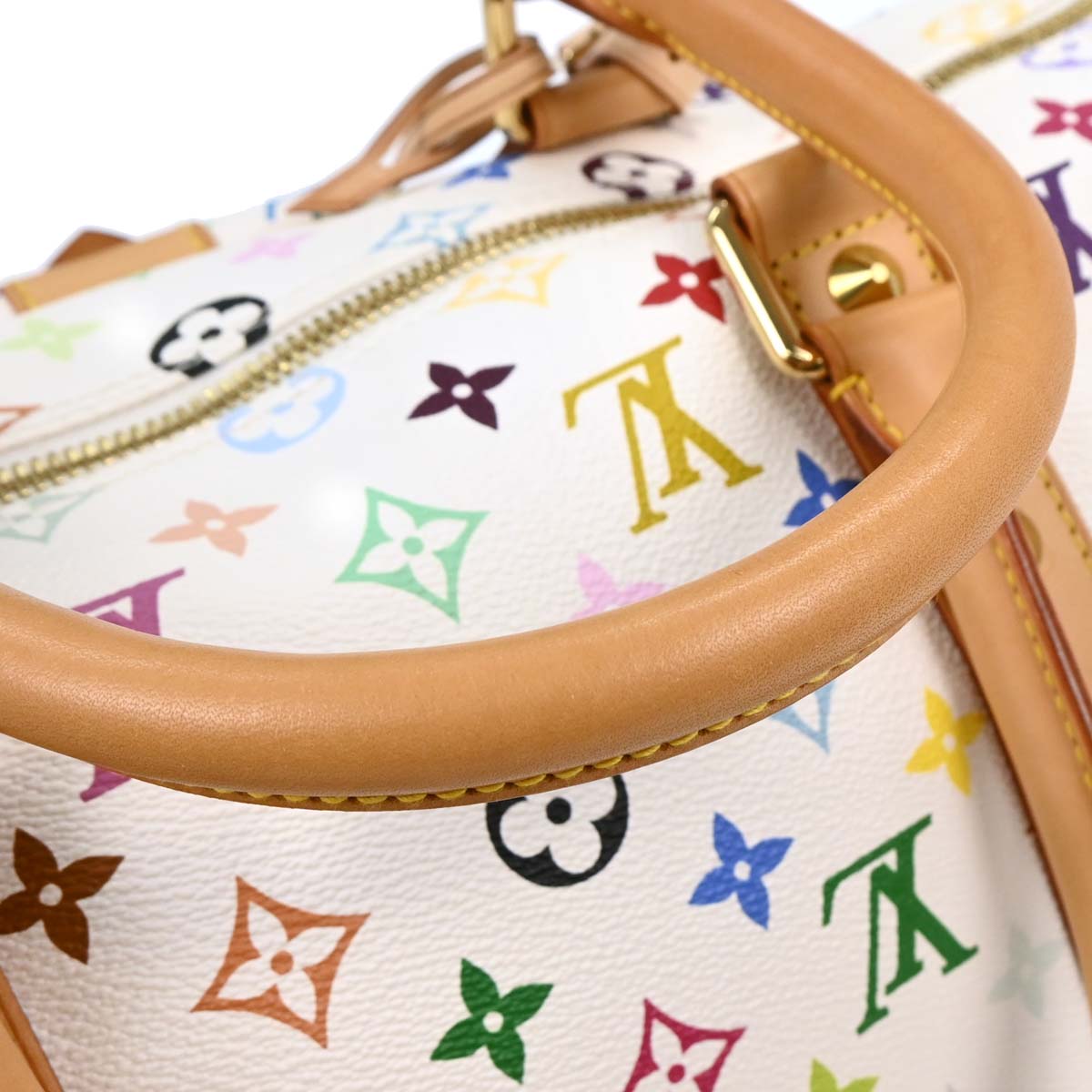 Louis Vuitton White Monogram Multicolor Keepall 45 Handbag M92641