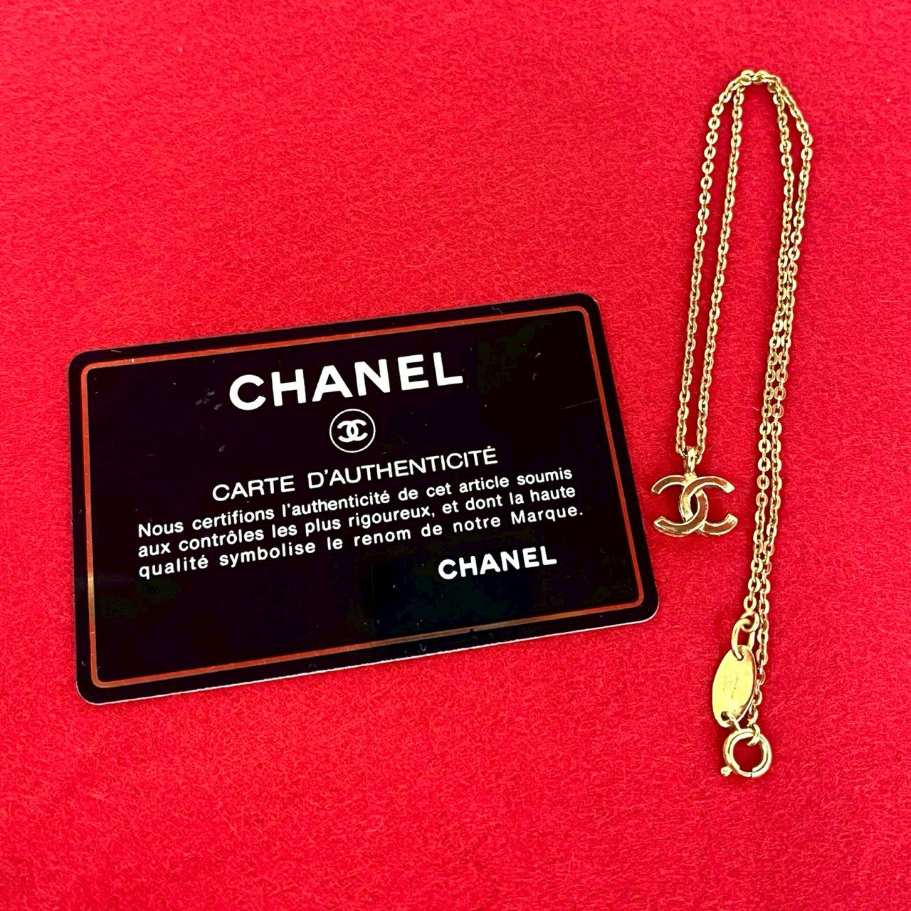 CHANEL Necklace Gold Plated gold