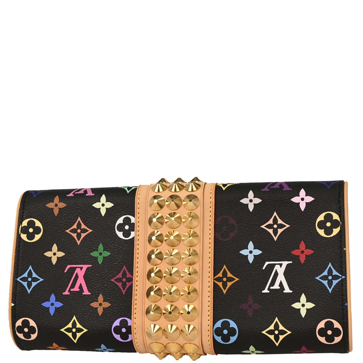 Louis Vuitton 2009 Black Monogram Multicolor Pochette Courtney M45640