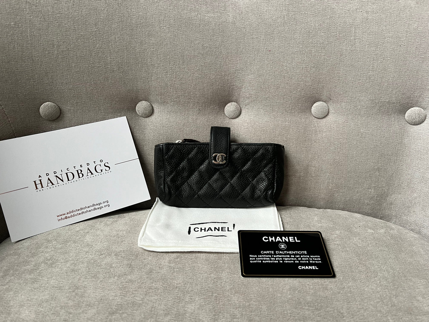 Chanel Black CC Timeless Quilted Small Purse
