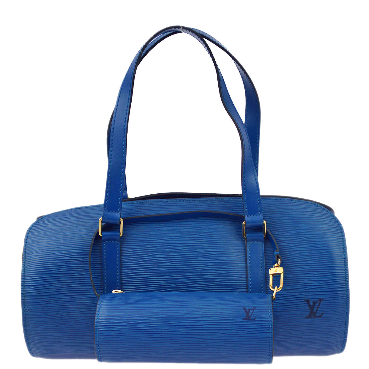 Louis Vuitton Blue Epi Soufflot Handbag M52225