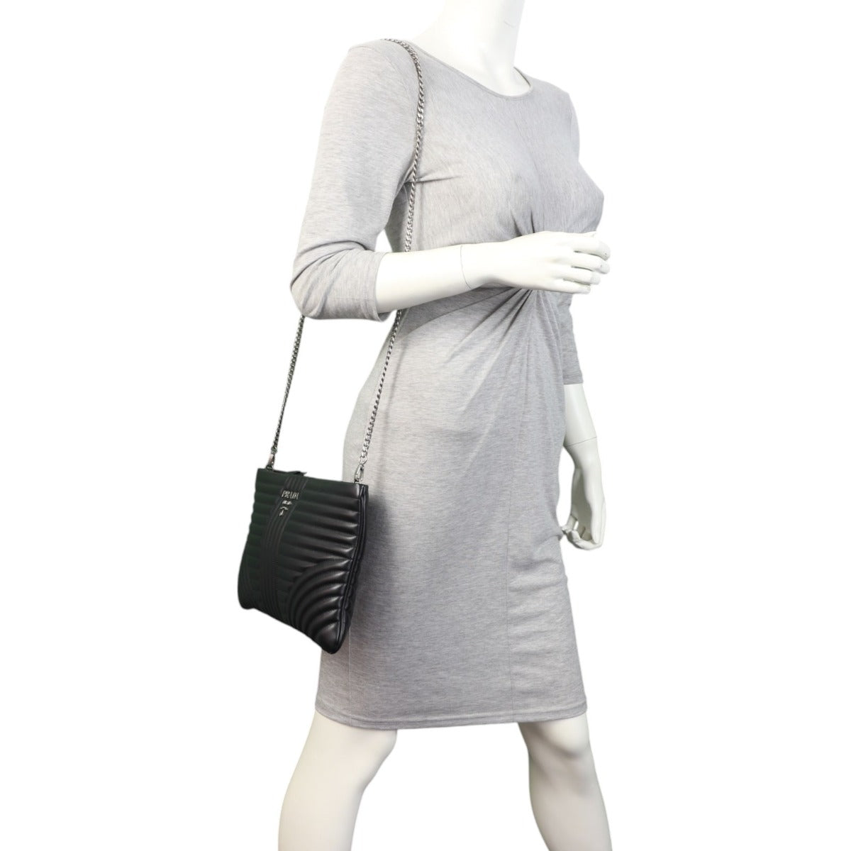 Prada Diagramme Clutch on Chain