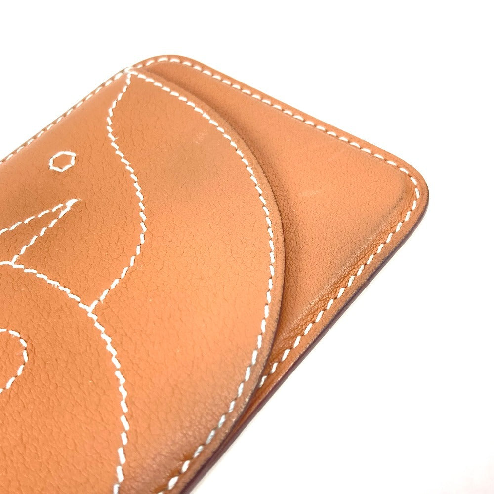 HERMES Card Case leather Brown Card Case ?MagSafe? Eman “Cheval”