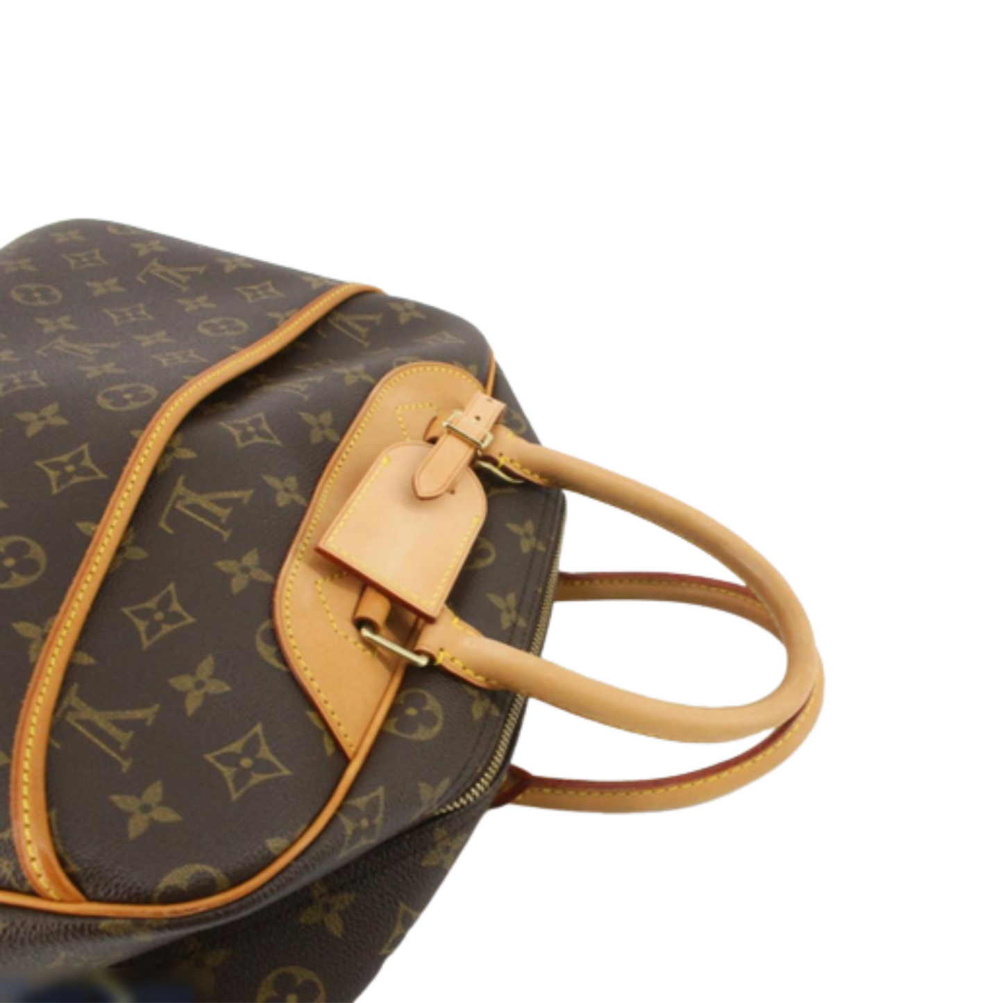 Louis Vuitton Brown Leather Deauville handbag bag