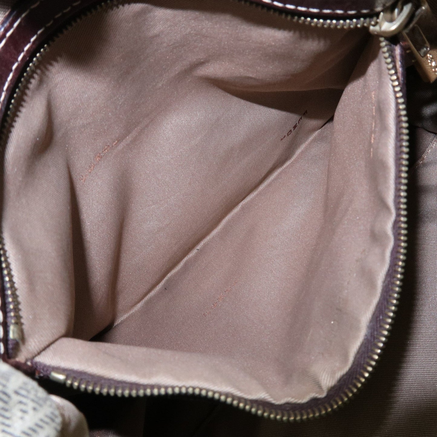 FENDI Mamma Baguette Micro FF Canvas Shoulder Bag Gray 8BR001