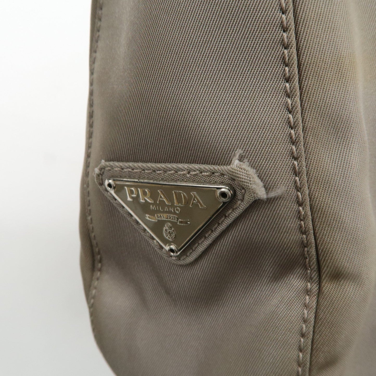 PRADA Nylon Shoulder Bag Gray