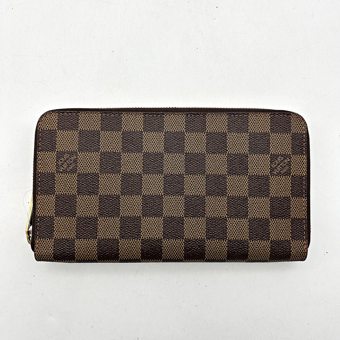 LOUIS VUITTON Damier Ebene Clemence Wallet Rose Ballerine lv8845ww