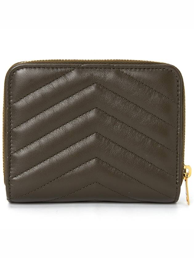 Luxury Saint Laurent Trending 2025 Cassandra Quilting Around Half Wallet Light Musk