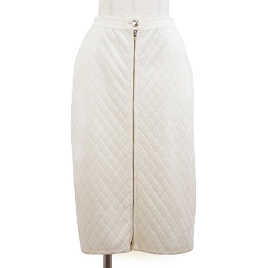 Chanel Quilted Center Zip Skirt Classic Flap Tote