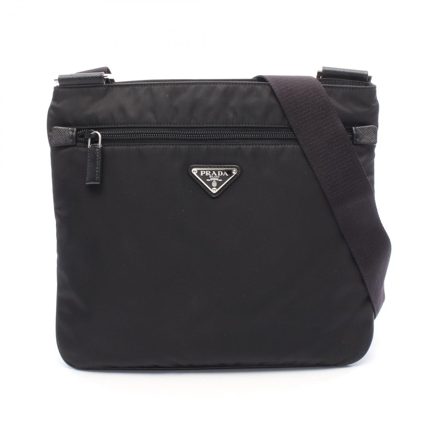 Prada TESSUTO SAFFI Nylon Saffiano Leather Shoulder Bag