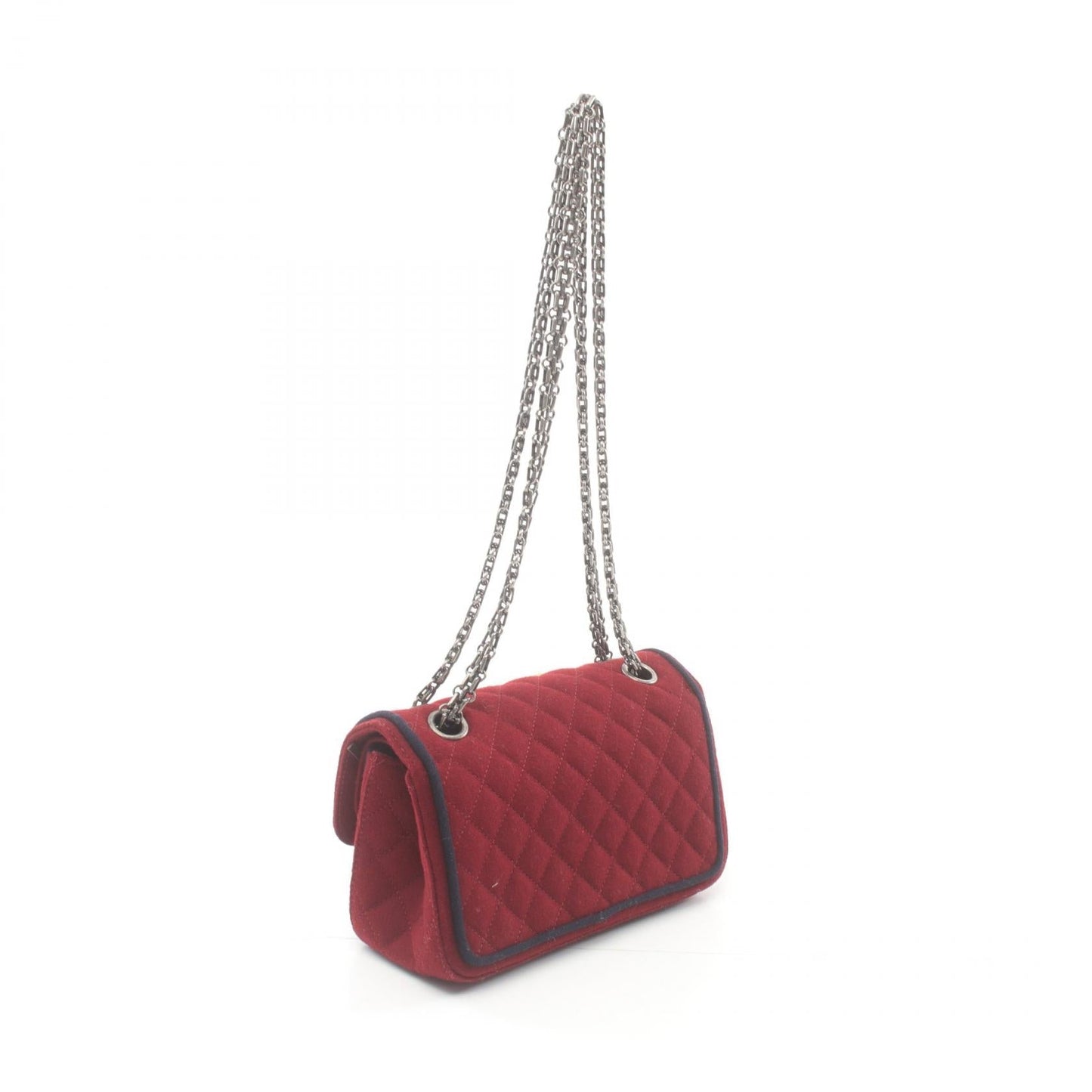 Chanel 2.55 Matelasse Wool Shoulder Bag Classic Flap