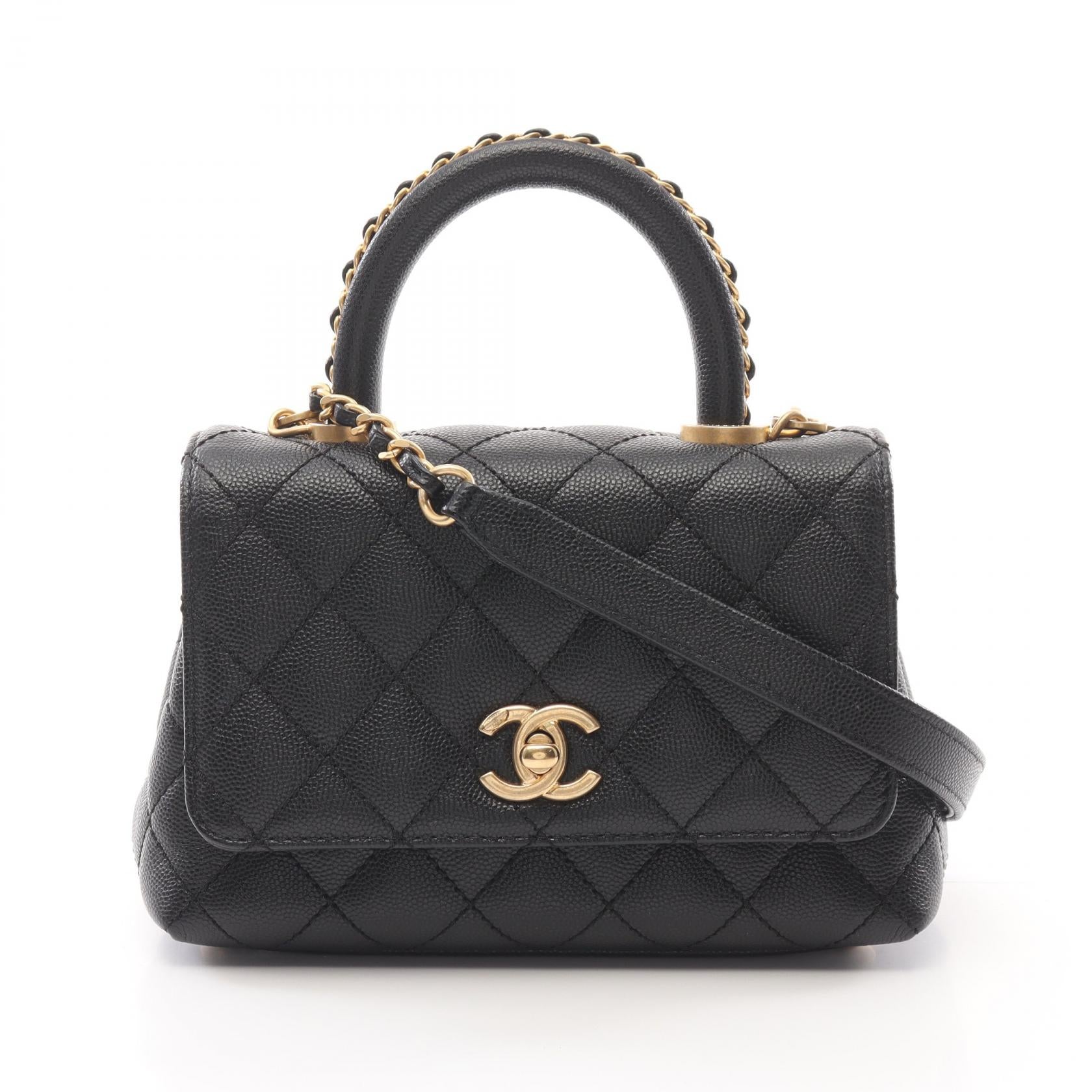 Chanel Coco Handle Grained Calfskin Handbag