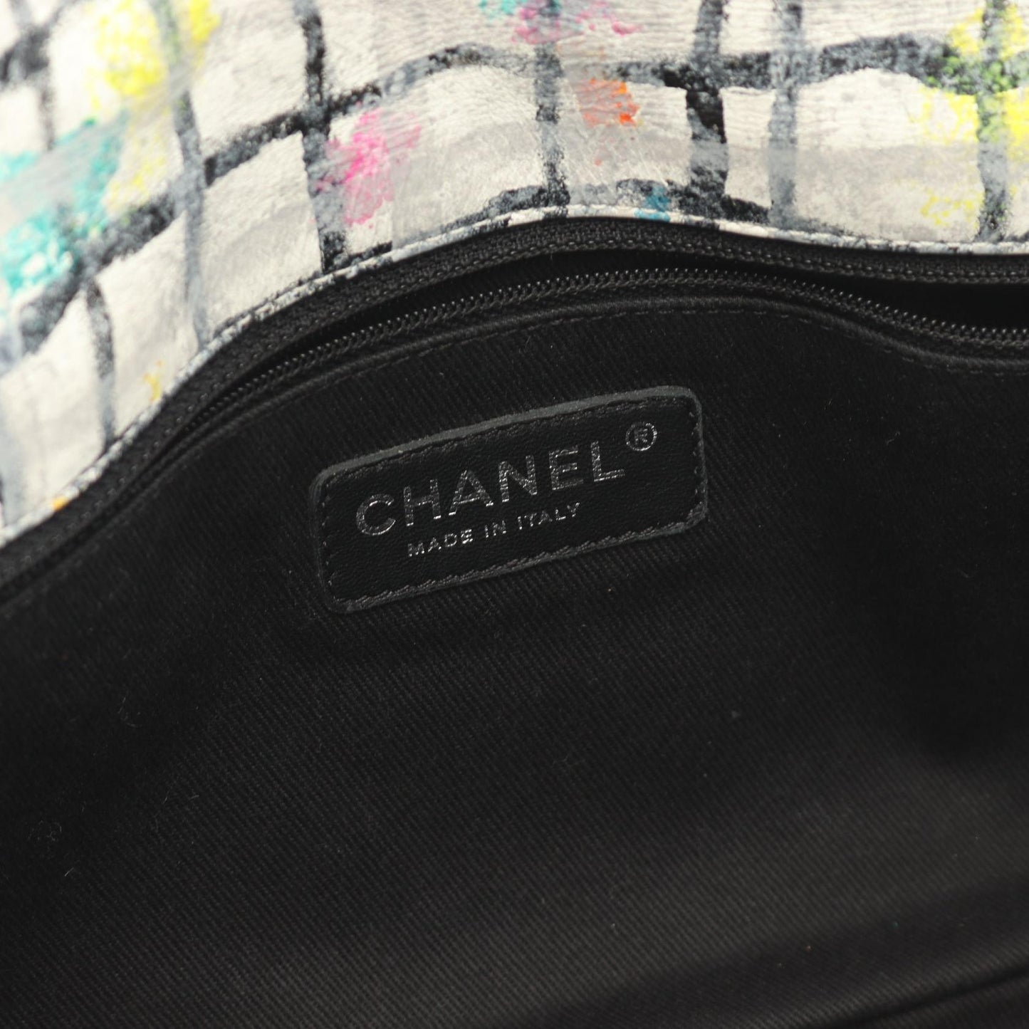 Chanel Coco Paint Graffiti Leather Shoulder Bag