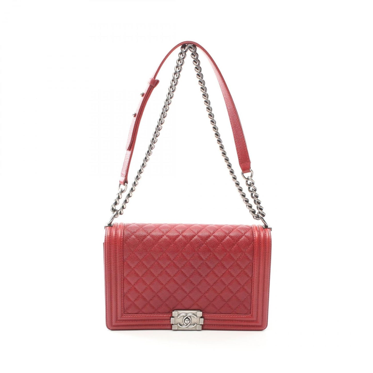Chanel Boy Chanel Chevron Caviar Skin Shoulder Bag