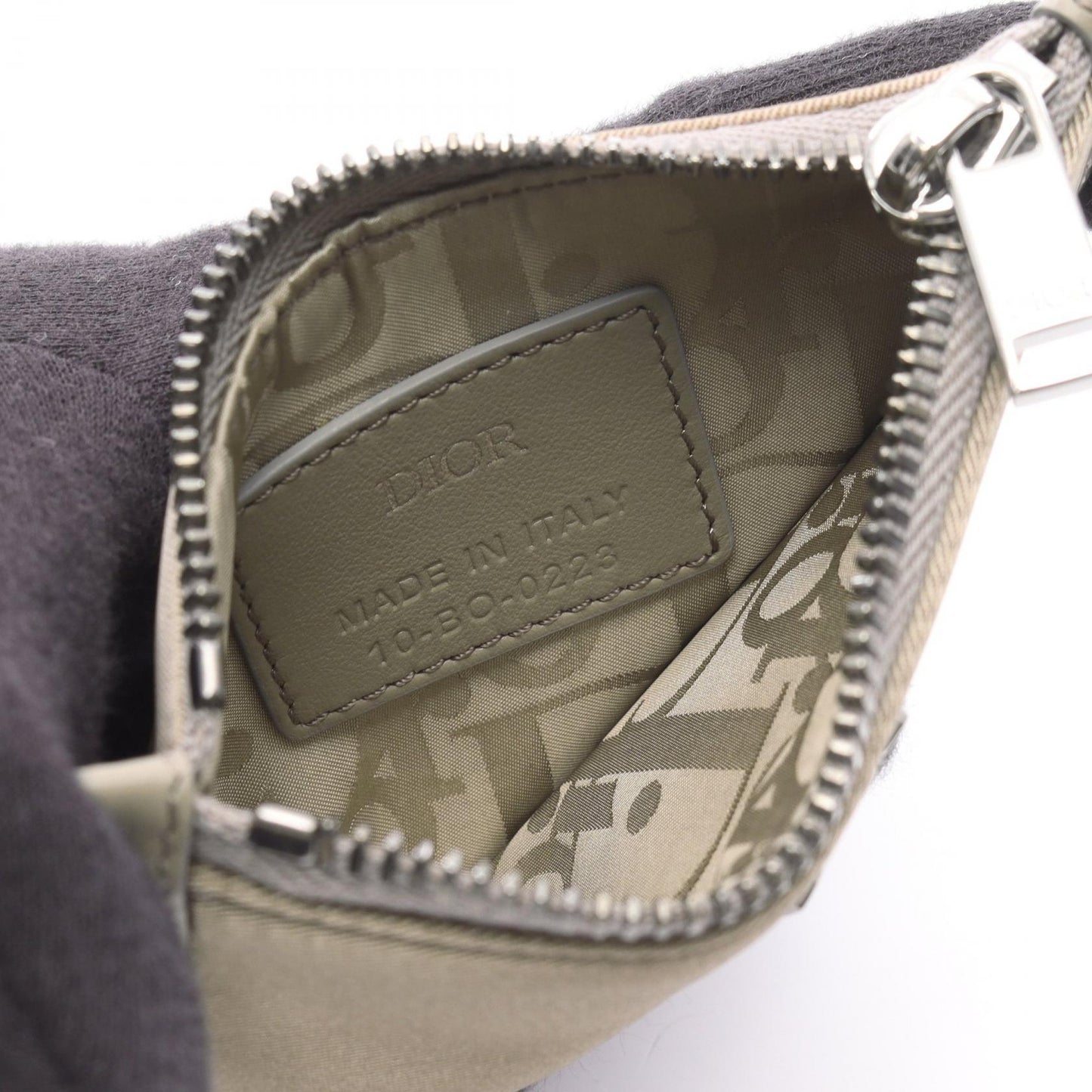 Christian Dior Saddle Nylon Leather Coin Case